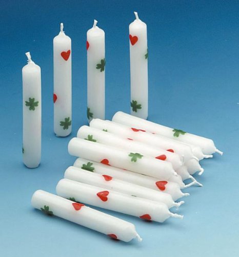 tib 11044 Herzen/Kleeblätter Geburtstagskerzen Set mit 6 Stück pro Beutel, mehrfarbig, Einheitsgröße tib 11044 Herzen/Kleeblätter Geburtstagskerzen Set mit 6 Stück pro Beutel, mehrfarbig, Einheitsgröße von tib
