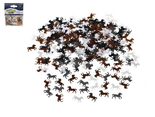 tib 15163 Pferde Deko Konfetti Farbe Schwarz Braun Weiß, Einheitsgröße von tib