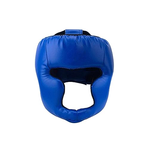 tieedhfu Bequeme und feuchtigkeitsableitende Box Kopfbedeckung für Sportschutz, Kickbox Helm, Leder Boxhelm für, Blau von tieedhfu