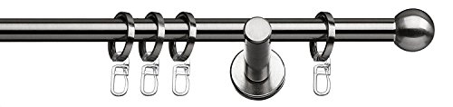 Tilldekor Gardinenstange FORMENTOR, edelstahl-optik, Ø12mm, 1-Lauf, 240 cm, inkl. Trägern und Ringen Tilldekor Gardinenstange FORMENTOR, edelstahl-optik, Ø12mm, 1-Lauf, 240 cm, inkl. Trägern und Ringen von tilldekor