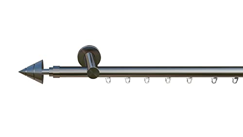 tilldekor Innenlauf Gardinenstange nach Maß, Korsika 1-läufig, edelstahl-optik, 20mm Durchmesser, auf Maß gefertigt, 240 cm, inkl. Trägern und Endstücken tilldekor Innenlauf Gardinenstange nach Maß, Korsika 1-läufig, edelstahl-optik, 20mm Durchmesser, auf Maß gefertigt, 240 cm, inkl. Trägern und Endstücken von tilldekor
