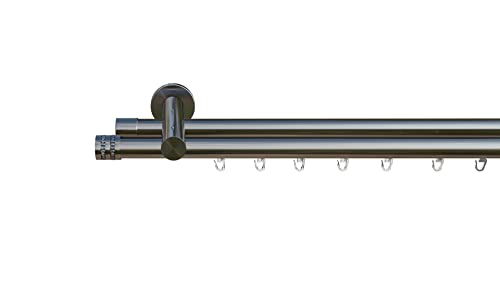 tilldekor Innenlauf Gardinenstange nach Maß, Miami 2-läufig Edelstahl-Optik, 16mm Durchmesser, auf Maß gefertigt, 310 cm, inkl. Trägern und Endstücken tilldekor Innenlauf Gardinenstange nach Maß, Miami 2-läufig Edelstahl-Optik, 16mm Durchmesser, auf Maß gefertigt, 310 cm, inkl. Trägern und Endstücken von tilldekor