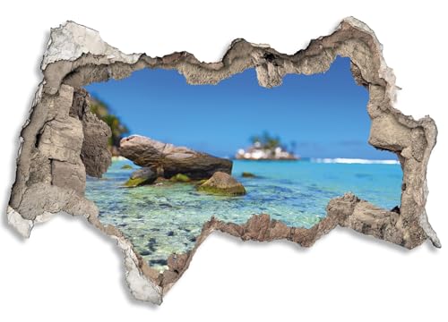 3D Wandtattoo selbstklebend Wanddurchbruch | Loch in der Wand Mauerloch | Wetterfeste Wandsticker Gross Innen und Outdoor | 60x40cm Meer Seychellen Strand 3D Wandtattoo selbstklebend Wanddurchbruch | Loch in der Wand Mauerloch | Wetterfeste Wandsticker Gross Innen und Outdoor | 60x40cm Meer Seychellen Strand von timalo