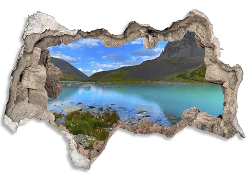 3D Wandtattoo selbstklebend Wanddurchbruch | Loch in der Wand Mauerloch | Wetterfeste Wandsticker Gross Innen und Outdoor | 60x40cm See Berge 3D Wandtattoo selbstklebend Wanddurchbruch | Loch in der Wand Mauerloch | Wetterfeste Wandsticker Gross Innen und Outdoor | 60x40cm See Berge von timalo