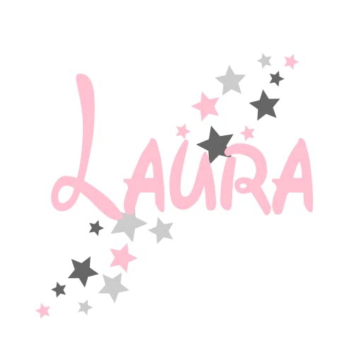 Türaufkleber mit Namen 73064-29cm-tricolore-pastellrosa-dunkelgrau-grau, mit Sternen, fürs Spielzimmer Jungenzimmer, Kinderzimmer Jungen, Wandtattoo Wunschname Türaufkleber mit Namen 73064-29cm-tricolore-pastellrosa-dunkelgrau-grau, mit Sternen, fürs Spielzimmer Jungenzimmer, Kinderzimmer Jungen, Wandtattoo Wunschname von timalo