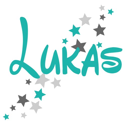 Türaufkleber mit Namen 73064-29cm-tricolore-türkis-dunkelgrau-grau, mit Sternen, fürs Spielzimmer Jungenzimmer, Kinderzimmer Jungen, Wandtattoo Wunschname Türaufkleber mit Namen 73064-29cm-tricolore-türkis-dunkelgrau-grau, mit Sternen, fürs Spielzimmer Jungenzimmer, Kinderzimmer Jungen, Wandtattoo Wunschname von timalo