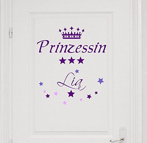 Wandtattoo Türaufkleber mit Wunschnamen 73057-29cm-tricolore-violett Sterne - kleine Prinzessin mit Krone - fürs Mädchenzimmer, Kinderzimmer Mädchen, mit Name Wandtattoo Türaufkleber mit Wunschnamen 73057-29cm-tricolore-violett Sterne - kleine Prinzessin mit Krone - fürs Mädchenzimmer, Kinderzimmer Mädchen, mit Name von timalo