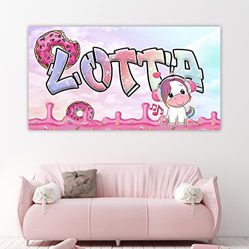 timalo Cooles Poster mit Namen für Mädchen Einhorn | Süßes Kinderzimmer Bild für Teenager Graffiti Wandbild Wandtattoo Wandposter Kinder Donut personalisiert | candy1-1-B80xH61cm timalo Cooles Poster mit Namen für Mädchen Einhorn | Süßes Kinderzimmer Bild für Teenager Graffiti Wandbild Wandtattoo Wandposter Kinder Donut personalisiert | candy1-1-B80xH61cm von timalo