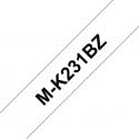 Brother mk231bz nicht-laminiertes Etikettenband, schwarzer Text auf weißem Hintergrund, Breite 12 mm x 4 m von tintasycartuchos.com