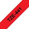 Brother tze441 Generisches laminiertes Etikettenband, schwarzer Text auf rotem Hintergrund, Breite 18 mm x 8 m von tintasycartuchos.com