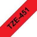 Brother tze451 Generisches laminiertes Etikettenband, schwarzer Text auf rotem Hintergrund, Breite 24 mm x 8 m von tintasycartuchos.com
