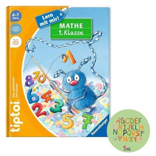 tiptoi Ravensburger Buch | Mathe 1. Klasse - Lern-Spiel-Abenteuer + ABC Buchstaben Sticker von Collectix - Mathematik, rechnen, Schule von tiptoi