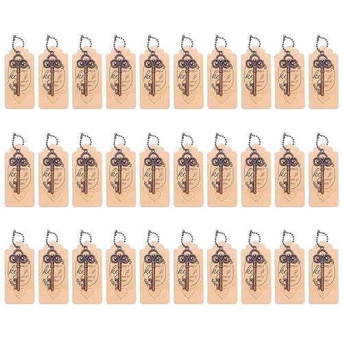 tixoacke Antiker Schlüssel Flaschenöffner Schlüsselanhänger Set Mit Bindfaden Und Pappe Für Vintage Themenpartys Hochzeit Schlüssel Flaschenöffner von tixoacke