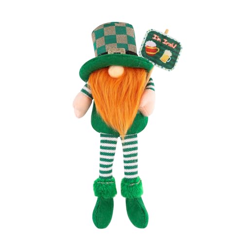 tixoacke Langlebige Patrick's Day Zwerge, stehende Ornamente, Dekoration, kleine Zwerge für irische Festivals, Partyzubehör, irische Kulturbegeisterte von tixoacke