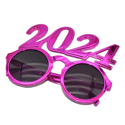 tixoacke Neujahrs Kostümzubehör 3D Partybrille Perfekt Für Karneval Abschlussfeier Sonnenbrille Fotostudio Dekorationen 2024-Partybrille Lustige Brillen Partyzubehör Feier Requisiten von tixoacke
