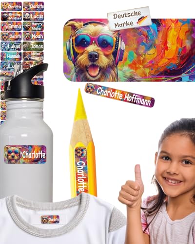 tjapalo® 100Stück süße Namensaufkleber Kindergarten Kleidung & Stifte Wasch/-Spülmaschinenfest Namensschilder für Kleidung Jungen Mädchen namensetiketten Kinder Aufkleber mit Namen Schule & Kita (AF7) von tjapalo