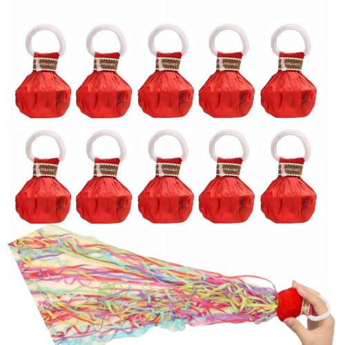 10 Stück Handwurf-Luftschlangen und Konfetti-Popper, bunte Handwurf-Druckknöpfe, keine Unordnung, Konfetti-Popper, leicht zu reinigen, Party-Popper, Papierknallbonbons für Geburtstag, Hochzeit 10 Stück Handwurf-Luftschlangen und Konfetti-Popper, bunte Handwurf-Druckknöpfe, keine Unordnung, Konfetti-Popper, leicht zu reinigen, Party-Popper, Papierknallbonbons für Geburtstag, Hochzeit von tkerinse