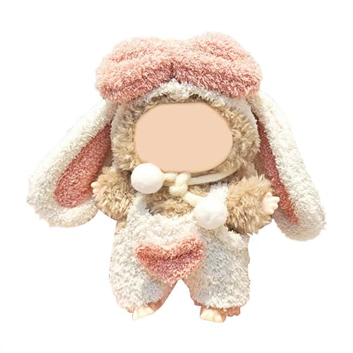 17 cm Puppenkleidung für Labu-Kleidung Outfit Set, Mode Hut und Overalls Outfit Set, Puppenkleidung und Zubehör, Cartoon Puppe Kleidung Ersatz 17 cm Puppenkleidung für Labu-Kleidung Outfit Set, Mode Hut und Overalls Outfit Set, Puppenkleidung und Zubehör, Cartoon Puppe Kleidung Ersatz von tkerinse