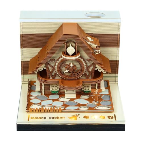 3D Kalender 2026, Vintage Kuckucksuhr Zeitstück Kalender 2026, 3D Memo Pad mit Stifthalter, DIY Papier Schnitzerei Kunst Desktop Kuckucksuhr Skulptur Geschenke für Weihnachten Geburtstag Urlaub 3D Kalender 2026, Vintage Kuckucksuhr Zeitstück Kalender 2026, 3D Memo Pad mit Stifthalter, DIY Papier Schnitzerei Kunst Desktop Kuckucksuhr Skulptur Geschenke für Weihnachten Geburtstag Urlaub von tkerinse