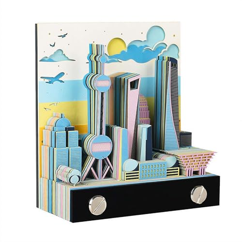3D-Notizblock, 3D-Stadtkalender 2026, dreidimensionaler Stadtarchitektur, Papierschnitz-Notizblock, DIY Abreißzeit-Kalender 2026, modernes Gebäude, Handwerk, Schreibtischdekoration (1 Stück Shanghai) 3D-Notizblock, 3D-Stadtkalender 2026, dreidimensionaler Stadtarchitektur, Papierschnitz-Notizblock, DIY Abreißzeit-Kalender 2026, modernes Gebäude, Handwerk, Schreibtischdekoration (1 Stück Shanghai) von tkerinse