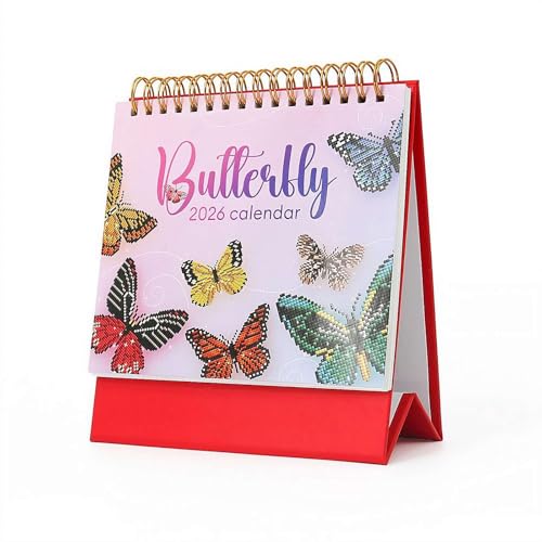 DIY Diamond Art Kalender 2026, DIY Diamond Art Painting 2026 Schmetterling Schreibtisch Kalender, Elegant Diamonds Arts Kit Desktop Kalender Edelstein Kunst Malerei Set für Home Office Decor DIY Diamond Art Kalender 2026, DIY Diamond Art Painting 2026 Schmetterling Schreibtisch Kalender, Elegant Diamonds Arts Kit Desktop Kalender Edelstein Kunst Malerei Set für Home Office Decor von tkerinse