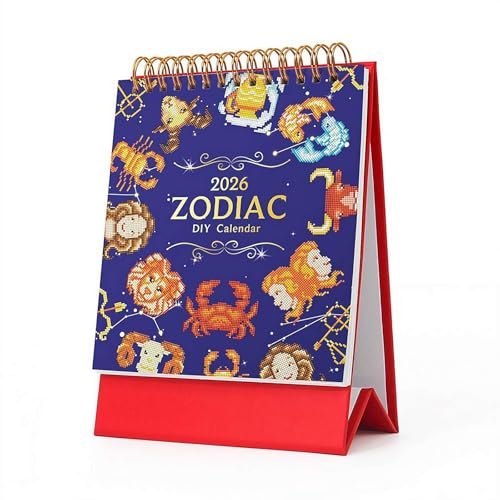 DIY Diamond Art Kalender 2026, DIY Diamond Art Painting 2026 Sternzeichen Tischkalender, elegantes Diamant-Kunst-Set, Desktop-Kalender, Edelstein-Kunst-Malset für Heimbüro-Dekor DIY Diamond Art Kalender 2026, DIY Diamond Art Painting 2026 Sternzeichen Tischkalender, elegantes Diamant-Kunst-Set, Desktop-Kalender, Edelstein-Kunst-Malset für Heimbüro-Dekor von tkerinse