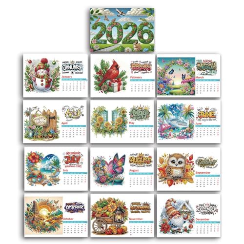 DIY Diamond Art Painting 2026 Tischkalender Ornament Stehender Flip 2026 Desktop Kalender Monatsplaner Kalender Ornamente Diamant Kunst Malerei für Home Office Planung DIY Diamond Art Painting 2026 Tischkalender Ornament Stehender Flip 2026 Desktop Kalender Monatsplaner Kalender Ornamente Diamant Kunst Malerei für Home Office Planung von tkerinse