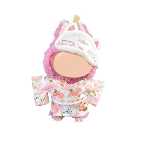 Kimono-Kleidung, geeignet für 17 cm große Puppen, traditionelles japanisches Kimono-Outfit, niedlicher Anzug, Kleidung und Zubehör für 17 cm Oberkleidungsersatz von tkerinse
