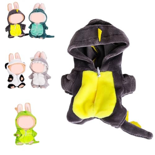 Kleidung für Puppen, 17 cm, Plüschpuppenkleidung, Tier, einteiliger Kleidungsanzug, Schlafanzug für Labu, weiches Outfit, niedliches Kleidungsset für 6,7 Zoll Puppen Display und Spielen Kleidung für Puppen, 17 cm, Plüschpuppenkleidung, Tier, einteiliger Kleidungsanzug, Schlafanzug für Labu, weiches Outfit, niedliches Kleidungsset für 6,7 Zoll Puppen Display und Spielen von tkerinse
