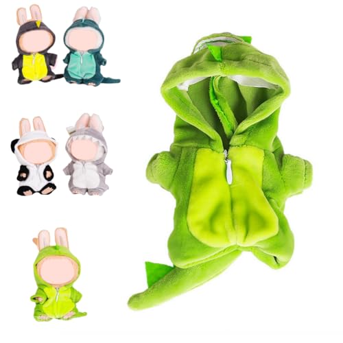 Kleidung für Puppen, 17 cm, Plüschpuppenkleidung, Tier, einteiliger Kleidungsanzug, Schlafanzug für Labu, weiches Outfit, niedliches Kleidungsset für 6,7 Zoll Puppen Display und Spielen Kleidung für Puppen, 17 cm, Plüschpuppenkleidung, Tier, einteiliger Kleidungsanzug, Schlafanzug für Labu, weiches Outfit, niedliches Kleidungsset für 6,7 Zoll Puppen Display und Spielen von tkerinse