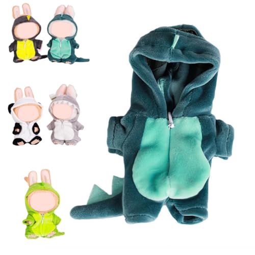 Kleidung für Puppen, 17 cm, Plüschpuppenkleidung, Tier, einteiliger Kleidungsanzug, Schlafanzug für Labu, weiches Outfit, niedliches Kleidungsset für 6,7 Zoll Puppen Display und Spielen Kleidung für Puppen, 17 cm, Plüschpuppenkleidung, Tier, einteiliger Kleidungsanzug, Schlafanzug für Labu, weiches Outfit, niedliches Kleidungsset für 6,7 Zoll Puppen Display und Spielen von tkerinse