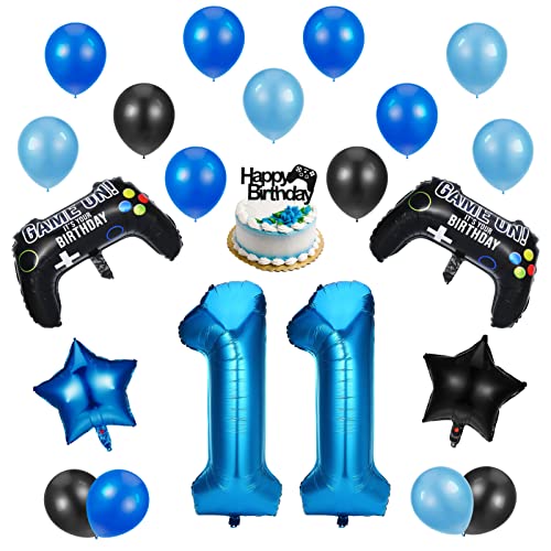 tonyg-p 24 Stück Gamer Deko Geburtstag, Geburtstagsdeko Jungen, Videospiel Geburtstagsdeko 11 Jahr Videospiel Luftballon 11. für Kinder Videospiel Party Zubehör von tonyg-p