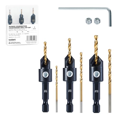 toolant #6#8#10 Kegelsenkerbohrer-Set (Pro), 3-teilig von toolant