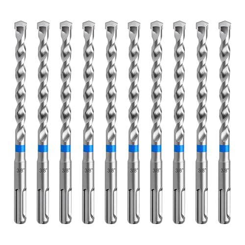toolant SDS Plus Steinbohrer-Bits, Bohrer-Set, für 0,95 x 15,2 cm, Hartmetallbestückt, 2 Schneiden für Beton, Mauerwerk und Ziegel, 10 Stück von toolant