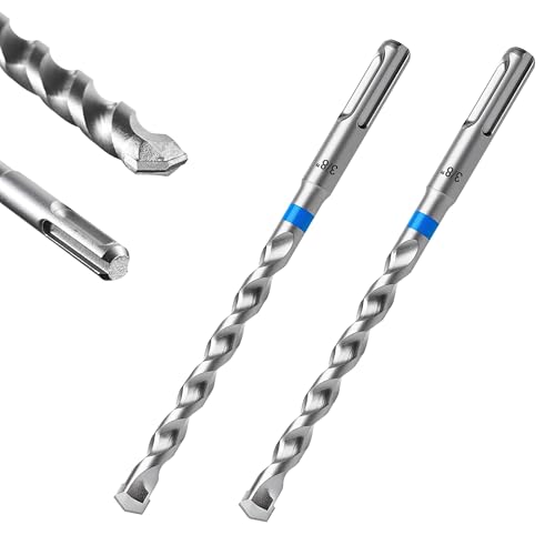 toolant Steinbohrer, SDS Plus Bohrer-Set, für 0,95 x 15,2 cm, Hartmetallbestückt, 2 Fräser für Beton, Mauerwerk und Ziegel, 2 Stück von toolant