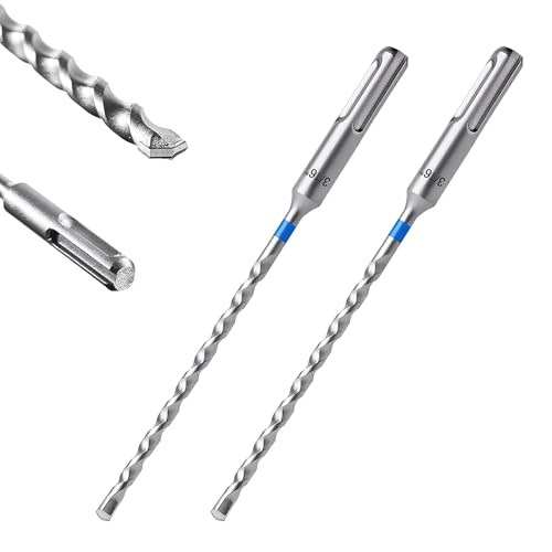 toolant Steinbohrer, SDS Plus Bohrer-Set, für 3/16 Zoll x 6 Zoll, 2 Stück, Hartmetallbestückter 2-Schneider für Beton, Mauerwerk und Ziegel von toolant