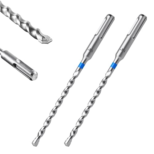 toolant Steinbohrer, SDS Plus Bohrer-Set, für 6,35 mm x 15,2 cm, 2 Stück, Hartmetallbestückter 2-Schneider für Beton, Mauerwerk und Ziegel von toolant