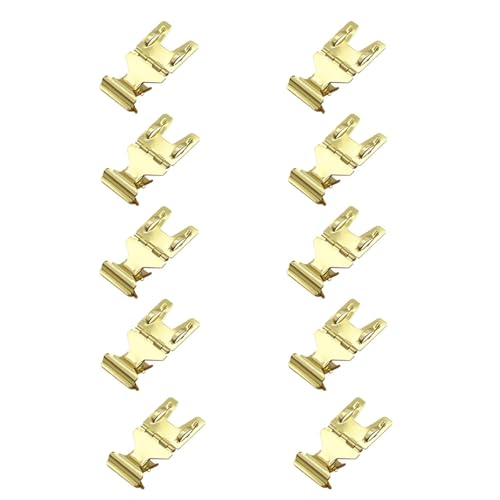 10 Stück Gold Metall-Klammern für kleine Schilder, Preisschildhalter für Supermarktregale, Etikettenklammern für Werbedisplays von tooloflife