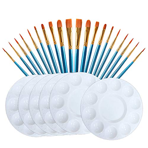 26 Stück Malpinsel, professionelle Pinsel mit Paletten für Aquarell, Acryl-Ölgemälde, perfekt zum Malen von Leinwand, Keramik, Ton, Holz, Modell 26 Stück Malpinsel, professionelle Pinsel mit Paletten für Aquarell, Acryl-Ölgemälde, perfekt zum Malen von Leinwand, Keramik, Ton, Holz, Modell von tooloflife