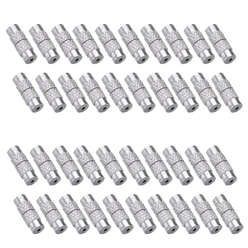 40 Stück Messing Schraube Twist Clasps Armband Clasps und Verschlüsse für Diy Schmuck machen Armband Halskette Crafts Supplies(Silber) von tooloflife