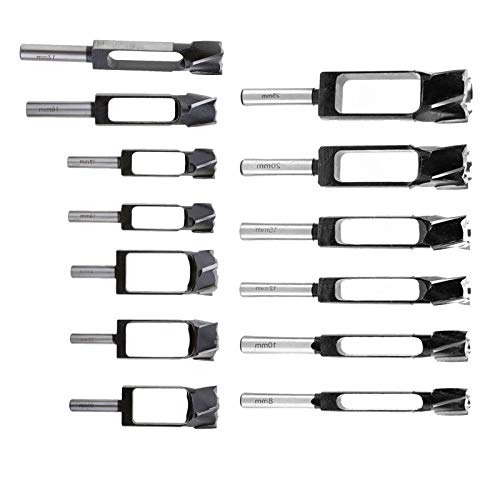 tooloflife Holzdübelschneider, 13er Set, 8-40 mm, Karbonstahl, für Holzarbeiten tooloflife Holzdübelschneider, 13er Set, 8-40 mm, Karbonstahl, für Holzarbeiten von tooloflife