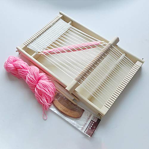 Kettenwebstuhl, DIY Weben Weben Weben Weben für Kinder, Komplettes Multi-Craft Weben Kits Handwerk Spielzeug Set Holz Stricke Weben Kit Handwerk Spielzeug Set Holz Stricken von tooloflife