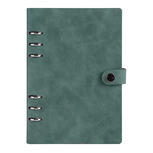 Notebook Binder 6 Löcher PU Leder Cover Notebook Pocket Covers A5 Ledertasche lose nachfüllbar - Grün von tooloflife
