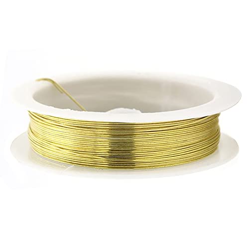 tooloflife Anlaufbeständiger, blanker Kupferdraht, Schmuckdraht, Rolle für Bastelarbeiten, Perlenschmuck, 0,7 mm, Gold tooloflife Anlaufbeständiger, blanker Kupferdraht, Schmuckdraht, Rolle für Bastelarbeiten, Perlenschmuck, 0,7 mm, Gold von tooloflife