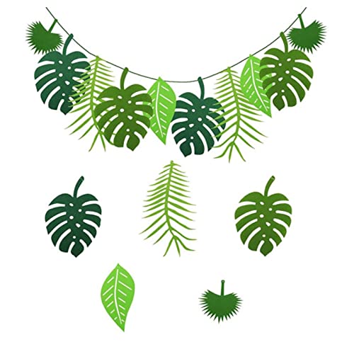 tooloflife Tropische Blätter-Banner Girlande, Hawaiianische Party-Dekoration, Tropische Girlande, Tropische Palmengirlande, Party-Dekoration für Hawaii-Party, Dschungel-Strand-Mottoparty, 1 Stück tooloflife Tropische Blätter-Banner Girlande, Hawaiianische Party-Dekoration, Tropische Girlande, Tropische Palmengirlande, Party-Dekoration für Hawaii-Party, Dschungel-Strand-Mottoparty, 1 Stück von tooloflife