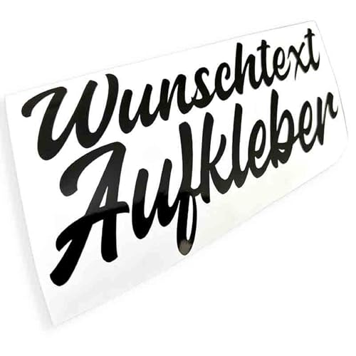 Aufkleber selbst gestalten mit Vorschau - Wunschaufkleber Buchstaben Autoaufkleber - Aufkleber Text Sticker fürs Auto und Motorrad einzeilig nach Wunsch von topdesignshop