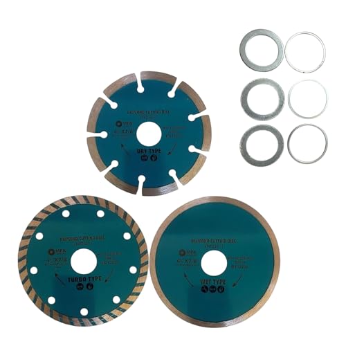 3 Stück Diamantscheibe 115 mm für Beton, Beton, Stein, Ziegel, Granit, Fliesen - max. 13.200 U/min, Geschwindigkeit 80 m/s, hohe Leistung zum Schneiden von topolenashop