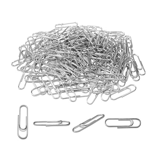 Büroklammern aus Metall, 28 mm, für Büro, Schule und Archiv – Packung mit 100 oder 200 Stück – robuster verzinkter Stahl, beschädigt die Blätter nicht – Art. 67918 (Heftklammern, 200.0 Stück) von topolenashop