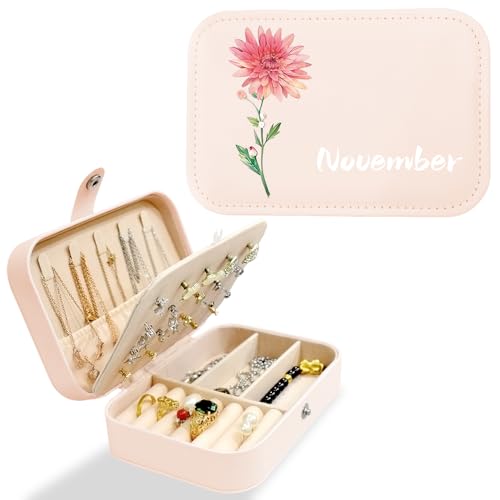 toyofmine Personalisierte Schmuckschatulle für Damen, individuelles Reise Schmuckkästchen, Leder-Schmuck-Organizer-Box für Ringe und Ohrringe, personalisierte Geschenke für Frauen toyofmine Personalisierte Schmuckschatulle für Damen, individuelles Reise Schmuckkästchen, Leder-Schmuck-Organizer-Box für Ringe und Ohrringe, personalisierte Geschenke für Frauen von toyofmine