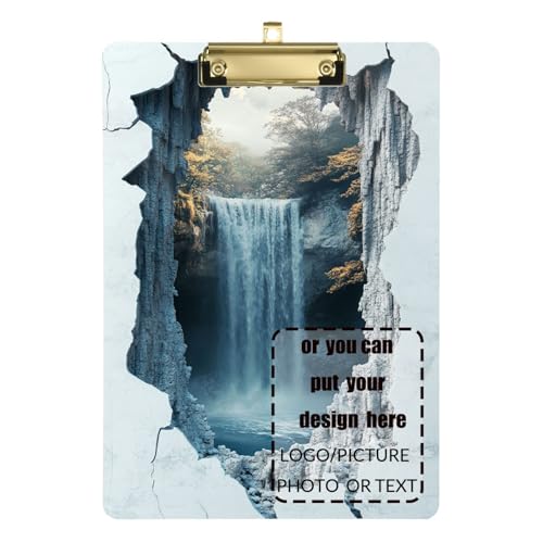 3D-Marmor-Loch-Wasserfall, personalisierbar, für Krankenpflege, Schule, Standardloch für legale Frauen, Basketball-Trainer, Größe 22,9 x 30,5 cm von tplaotee